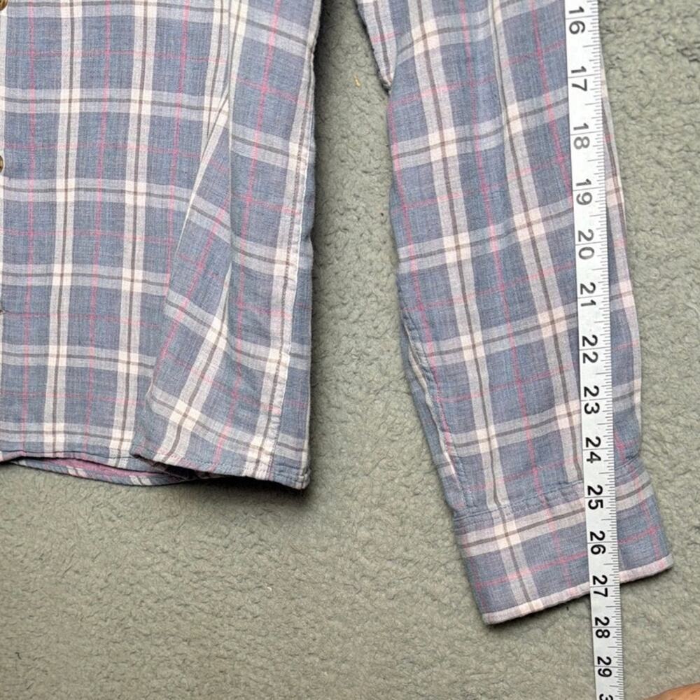Johnnie-O Surf Flannel Rascal Shirt Men’s Large Laguna Blue Plaid Button Up - Picture 7 of 11